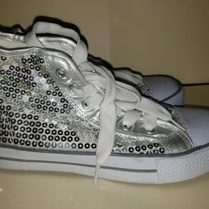 Balera silver sequin shoes